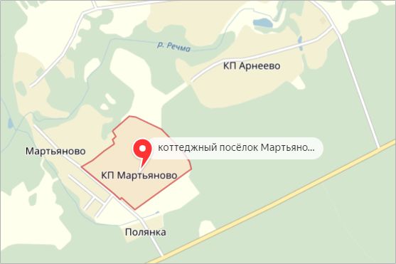 Карта старое мартьяново